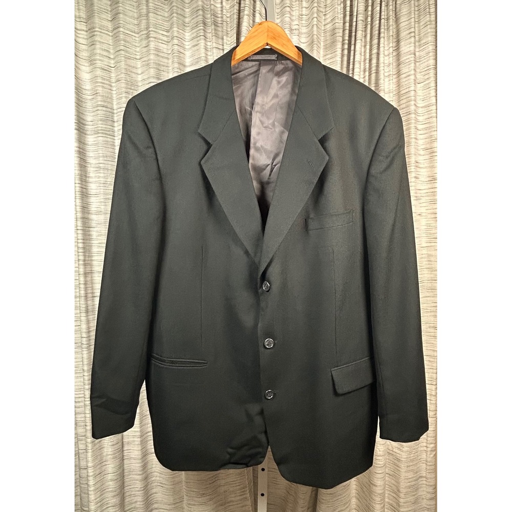 Dario‎ di Napoli Firenze Italy Mens Blazer Suit Jacket Black 48L